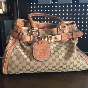 Vintage Gucci monogram canvas bag